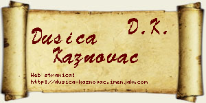 Dušica Kaznovac vizit kartica